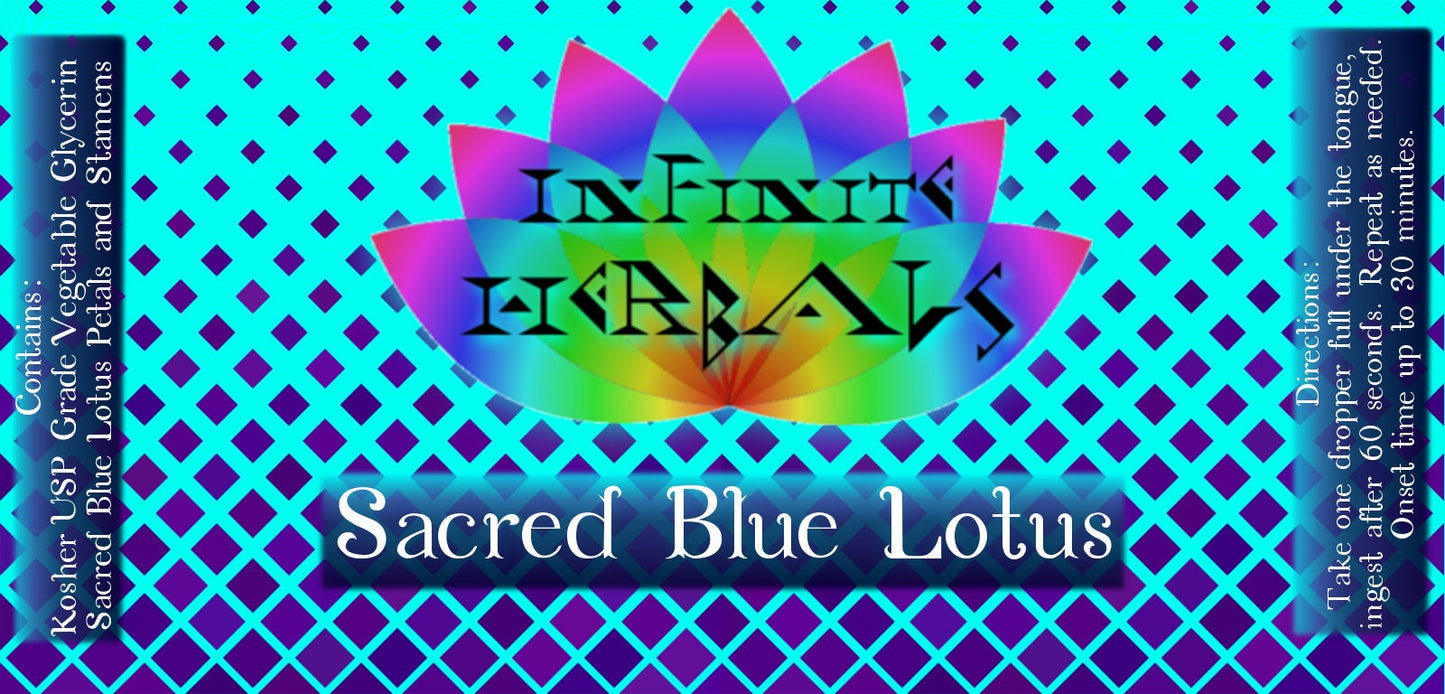 Egyptian Blue Lotus Tincture Lily Nymphaea Caerulea Vegetable Glycerin Based Vegan Alcohol Free